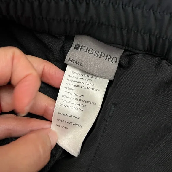 FIGS PRO Scrub Pants Women Small Black Stretch Nurse Medical Hospital Workwear - Picture 2 of 5